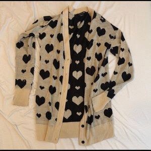 Forever 21 Heart Pattern Cardigan